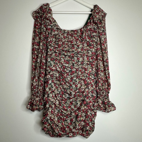 Lush Y2K Boho Floral Print short mini Dress, Women's size S - Picture 11 of 12